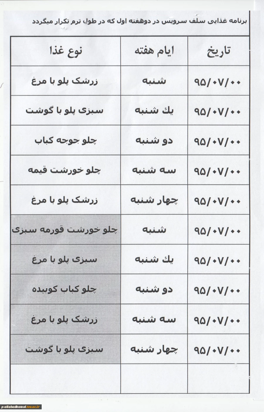 واگذاری امور سلف سرویس آموزشکده 6